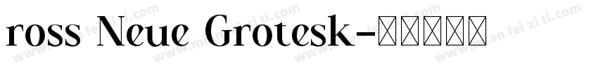 ross Neue Grotesk字体转换